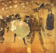 Henri De Toulouse-Lautrec Dancing at he Moulin Rouge France oil painting reproduction